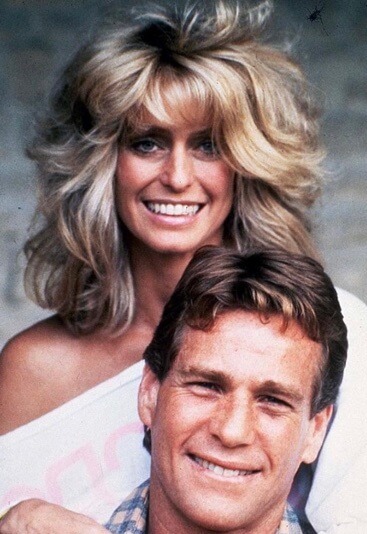 Ryan O'Neal with his late wife.